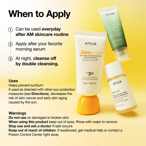 Zero-cast Moisturizing Finish Sunscreen